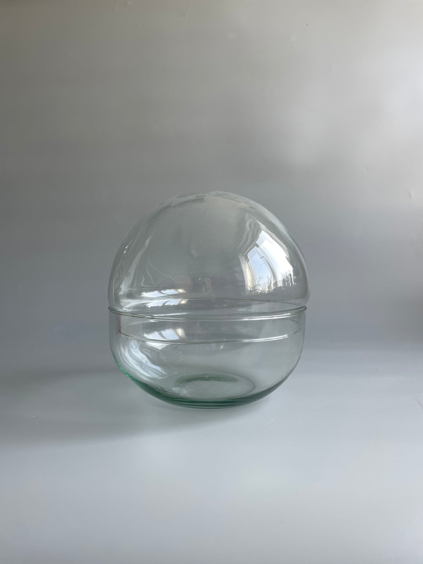 Glass Bowl Terrarium Container - H: 19.5cm D: 18.5cm