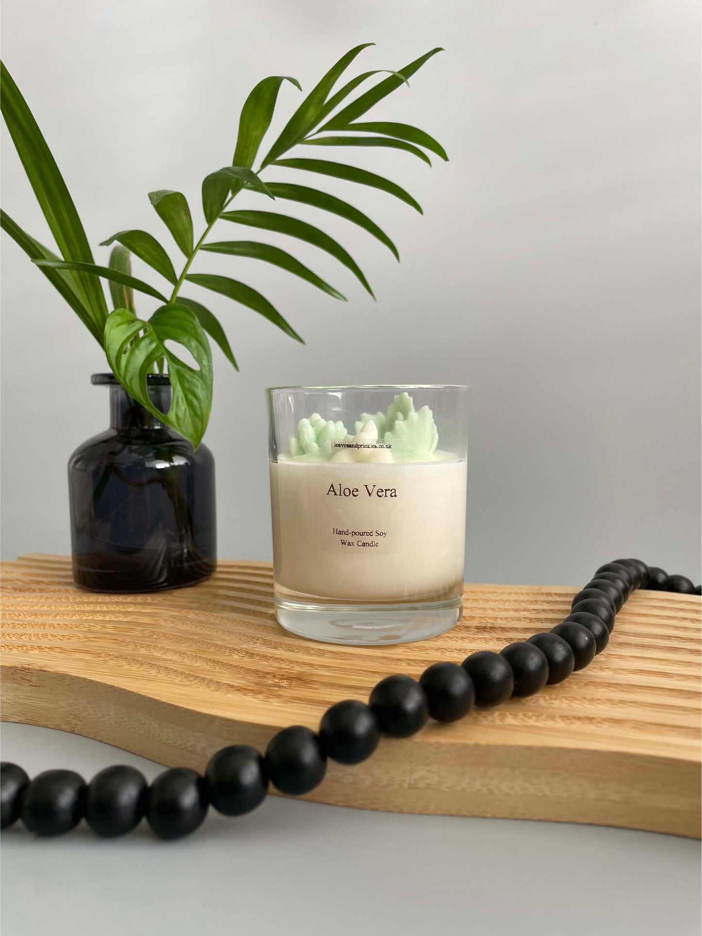 terrarium cactus candle green