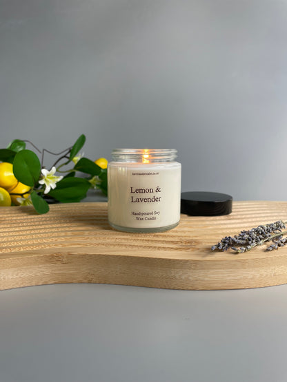 small lemon and lavender candle 