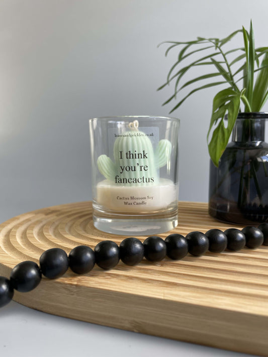 For loved ones cactus candle