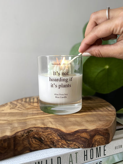 Gift for plant lovers cacti and succulents terrarium candle in glass jar 