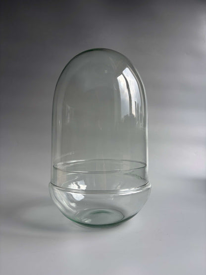 Glass Dome Terrarium Container -  H: 30cm D: 18cm