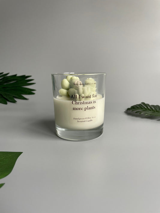 All I want for Christmas is more plants Terrarium Candle in Clear Glass Jar