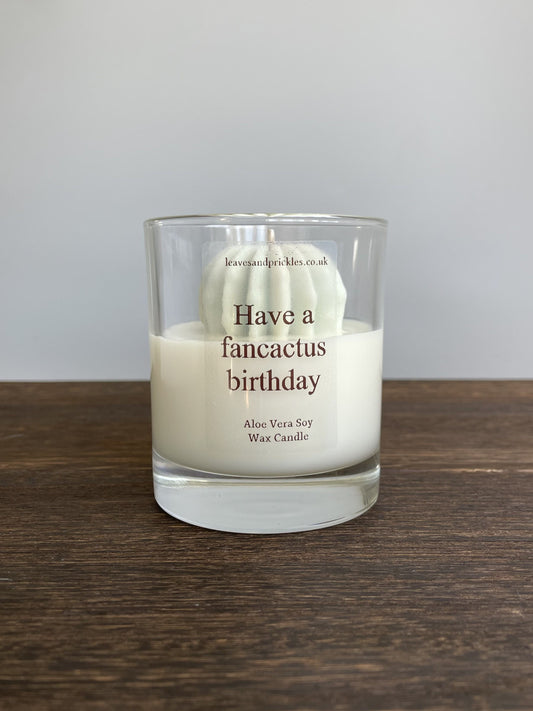 Handmade Cactus Candle - Birthday Gift