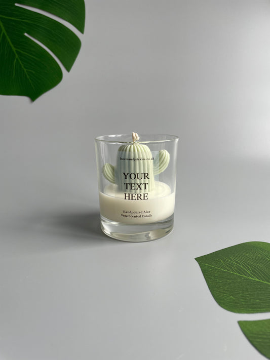 Make it personal Cactus Candle in Clear Glass Jar