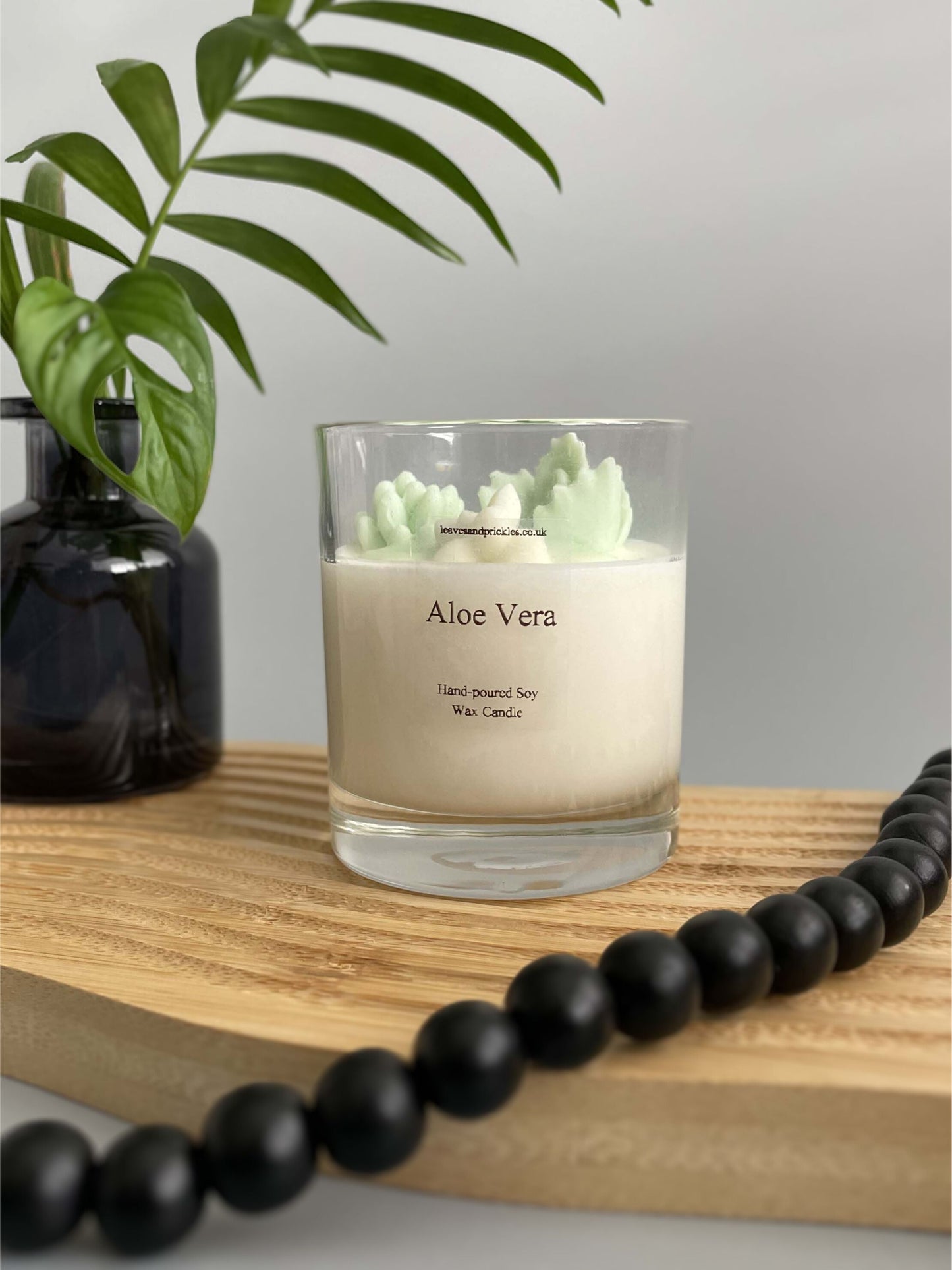 terrarium cactus candle green