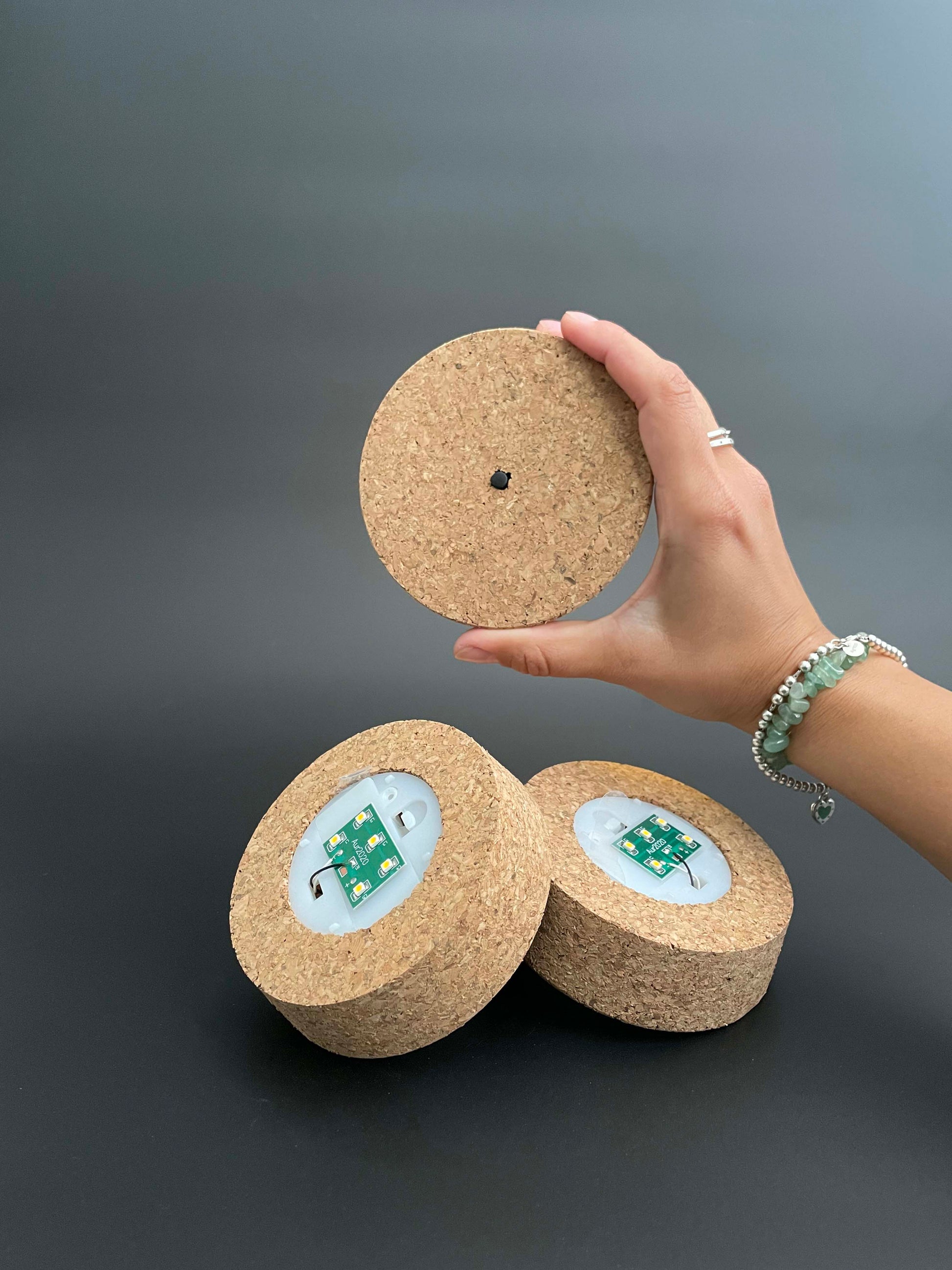 Terrarium cork with LED light 