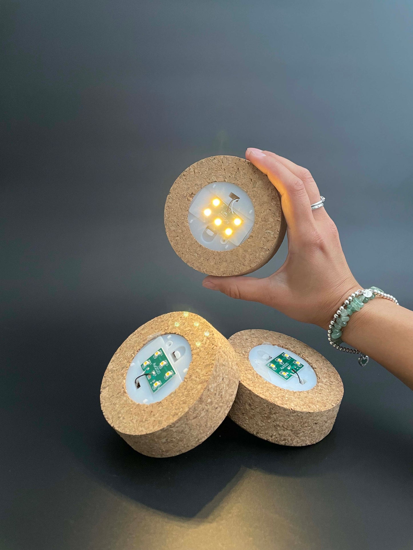 Terrarium cork with LED light 