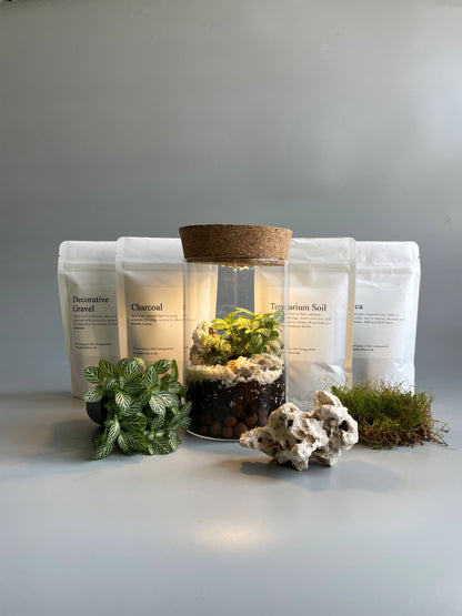 Tube terrarium kit with light 