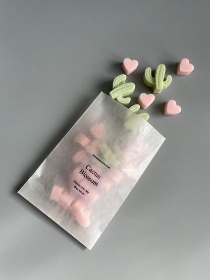 pink and green cacti wax melts 